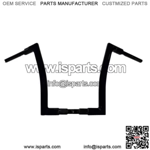 Inc. 1-1/4" EZ Install Flat Top Handlebar 14" Black 706014B