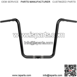 1-1/4 in. Twin Round Handlebars Gloss Black LA-7324-16B