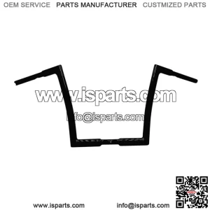 Inc. 1-1/4" EZ Install Flat Top Handlebar 12" Black 706012B