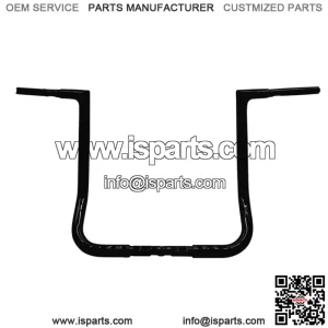 Inc. 1-1/4" EZ Install Flat Top Handlebar 16" Black 705016B