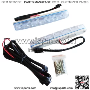 LED car safety daytime running lights (6 lamp beads) Weight: 0.35KG Volume: 17x4x2 (single), 18.8x10.3x5.5 (complete package)