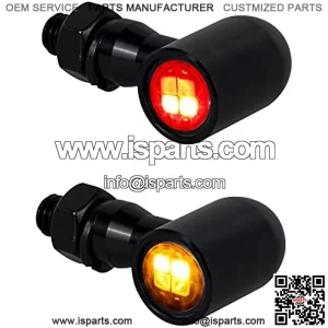 Rear Motorcycle LED Turn Signals Universal Mini Size Brake Tail Light Blinkers Compatible with Harley Honda Kawasaki Suzuki Triumph Yamaha