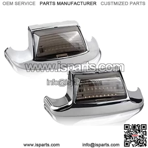 2PCS Front Rear Smoked Fender Light LED Fender Tip Tail Lights Compatible with Harley Road King Electra Glide Ultra Classic Heritage Softail Touring FLHR FLSTC FLHTC FLHTCU (Smoke Lens)