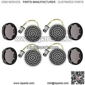 Benlari 1157 LED Turn Signals Front Rear 81 LED Lights Super Bright Bulbs Lens Covers Kit 1986-2023 Compatible for Harley Davidson Touring Dyna Softail Sportster Street Glide Road Glide Iron 883