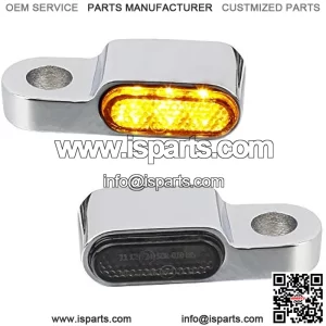 Handlebar LED Turn Signals Mini Motorcycle Blinkers Brake Clutch Marker Light Compatible with Harley Dyna Sportster Honda Shadow VLX 600 V-Star 650 Suzuki Boulevard