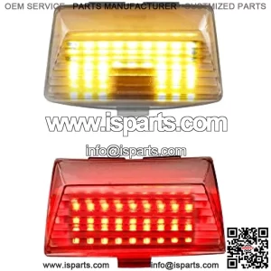 2PCS Front Rear Smoked Fender Lights LED Fender Tips Tail Light Compatible with Harley Electra Glide Road King Heritage Softail Touring FLHTC FLTRU FLHTKL (Tinted Lens)