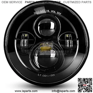 Dot Approved 7Inch Black LED Headlight Compatible with Motorcycle Tour,FLD,Softail Heritage,Street Glide,Road King,Electra Glide,Yamaha V-Star Road Star Wrangler