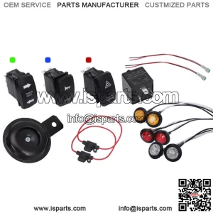 UTV ATV LED Turn Signal Light & Horn Kit Street Legal Light for Honda Kawasaki (For: More than one vehicle)