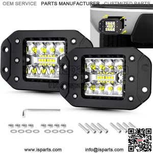 2PCS 5" inch LED Work Light Bar Combo Offroad Truck SUV ATV Driving Fog Pod Lamp