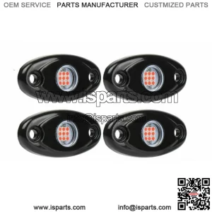 4x 9W RED LED Rock Light for JEEP Truck ATV Under Body Trail Rig Fog Lights 4Pod (For: More than one vehicle)
