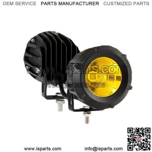 2x 3.5"Inch LED Round Driving Fog Lights Amber Combo Pods for Can-am Polaris ATV (For: More than one vehicle)