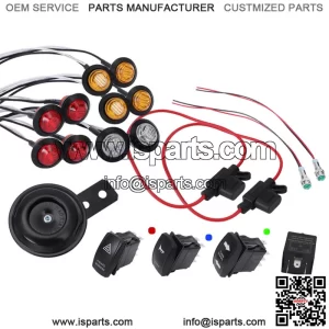 For Kawasaki Mule Pro Teryx 4 LED Turn Signal Street Legal Horn Kit SXS UTV 12V