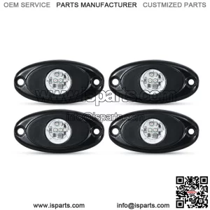 4 Pods Blue LED Rock Lights Fits Jeep Offroad Truck UTV ATV Boat Underbody Light (For: More than one vehicle)