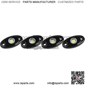 For Polaris UTV ATV 4Pcs Green LED Rock Lights Pods Underbody Fender Flare Glow (For: More than one vehicle)