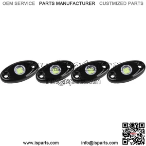 Green 4Pods LED Rock Lights Neon Underbody Glow Offroad Lamp for Polaris UTV ATV (For: More than one vehicle)