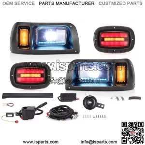 Golf Cart LED Light Kit for Club Car DS 12-48V,with Low/High Beam, Turn Signals