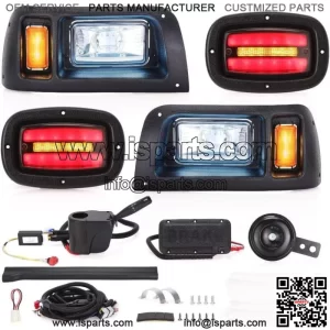 12V-48V Street Legal Golf Cart LED Light for Club Car DS W/ High Low Beam, Brake