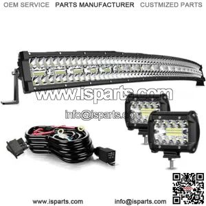 For Can-Am Maverick X3 MAX Turbo 42" Curved LED Light Bar Roof + 4" Cube Pods