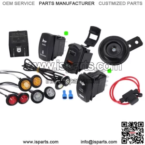 UTV Turn Signal Horn Street Legal Kit For Polaris SxS UTV ATV Can-Am Maverick X3