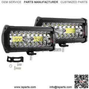 7"Inch 24000LM LED Work Light Bar Pods Spot Driving Lamp for Can-am Polaris ATV (For: Can-Am Maverick X3 R)