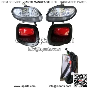 EZGO TXT T48 Golf Cart Full LED Headlight Kit with LED Tail Lights 2014-Up