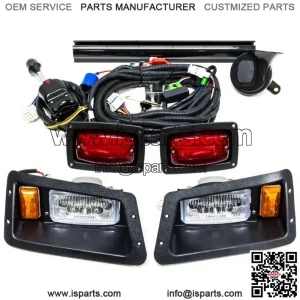 Golf Cart Deluxe Street Legal LED Headlights Tail Lights Kit fits Yamaha G14-G22
