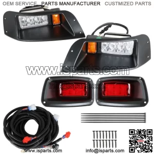 Adjustable Full LED Light Kit 12V Headlight & Tail Light For EZGO TXT 1996-2013