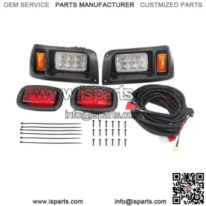 LED Headlights/Tail Lights Kit Adjustable For Club Car DS G&E Golf Cart 93+