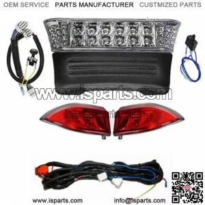 Full LED Light Front Rear Kit for Club Car Precedent 2004-Up Electric Golf Cart