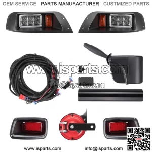 Golf Cart LED Full Light Kit with Turn Signal Switch for EZGO TXT G&E 1996-2013