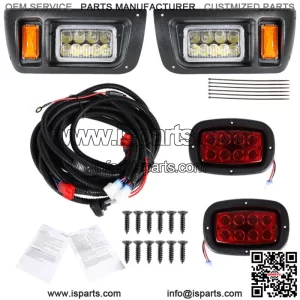 Golf Cart  LED Headlights & Tail Lights Kit For Club Car DS G&E Golf Cart 1993+