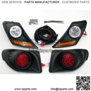 New LED Deluxe Street Legal Golf Cart Light Kit for Yamaha Drive2 2017-Up
