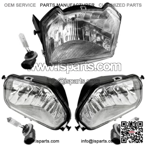 Headlight Complete Set For Polaris 2410614 2410615 2410616 Left Right Middle (For: Polaris Sportsman 570)