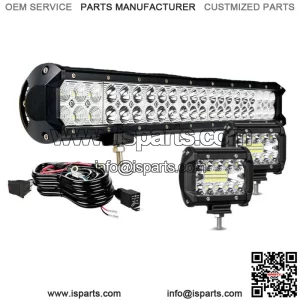 20" LED Work Light Bar Headlights For Kawasaki Teryx Teryx4 Mule 610 4010+Wiring (For: More than one vehicle)