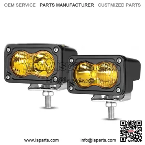 For Yamaha YXZ 1000R SS XTR 2Pcs 40W 3" LED Driving Lamps Cube Pods Work Lights (Fits: Yamaha)