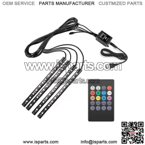 RGB LED Lights Car Interior Floor Decor Atmosphere Strip Lamp Parts Accessories (For: Chevrolet Silverado)