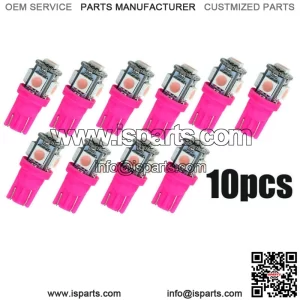 10x T10 194 168 W5W 5050 SMD LED Pink Car Wedge Tail Side Light Lamp Bulbs Parts (For: Ford F-150)