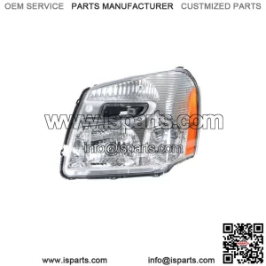 Left For 2005-2009 Chevy Equinox Halogen Headlight Assembly Chrome Housing Clear