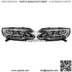 Driver&Passenger Headlights Assembly For 2015-16 Honda CR-V Halogen W/DRL Clear