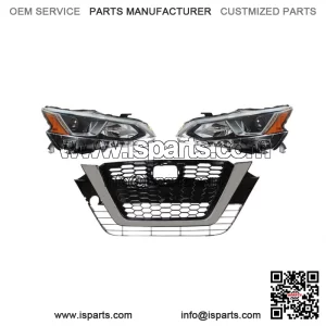 For 2019-2020 Nissan Altima Left Right Halogen Headlight+Front Grille Assembly