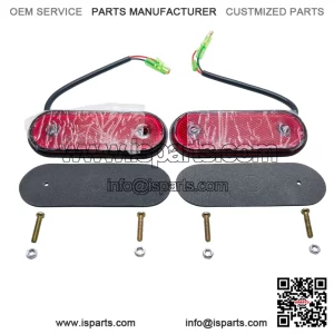 Red Side 20 LED Rear Tail Marker Lights Oval X2 12V 24V Neon Trailer Truck Lorry