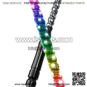 5FT Spiral Whip Lights for UTV/ATV  RGB LED Bluetooth & Remote Control  Fits Can-Am X3