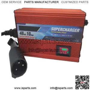 SUPERCHARGER Club Car Golf Cart Battery Charger 48 Volt 48v Round 3 Pin Plug 10A
