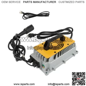 48V 17A Battery Charger For Club Car DS/Precedent Models 3-Pin Round Plug W/ OBC