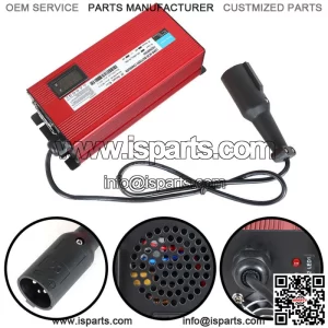For Club Car Golf Cart Battery Charger 48v Round 3 Pin Plug 10A with OBC bypass