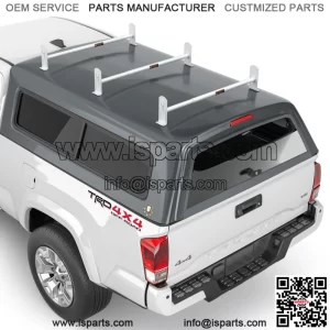 Pickup Truck Roof 3 Cross Bar Ladder Roof Truck Rack Adjustable Steel White