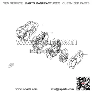 Crankcase CFMOTO 500 X5 0180-011000 CF188-011000