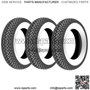 Set 3 Tyres Gommepiaggio Vespa Px 125 150 200 Band White 3.50.10 Vintage