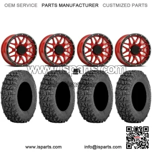 14" Wheels Red 28" Tires CFMoto ZForce 950 UForce 1000