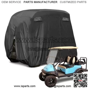 Black Golf Car Cover for EZGO Club Car Yamaha 400D 4 Passenger Shell Cover